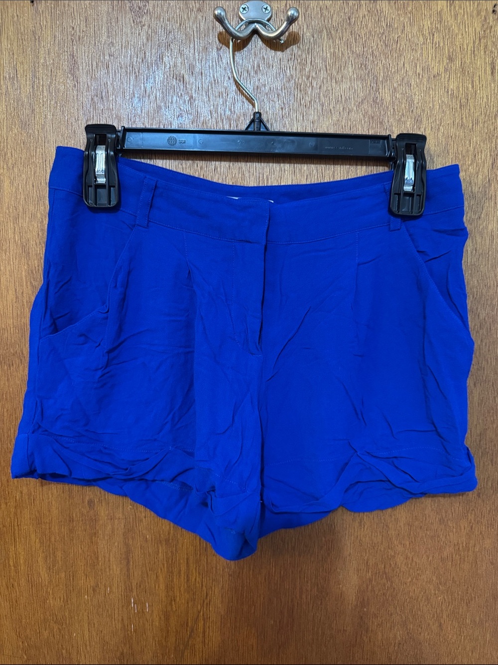 Bella Luxx Royal Blue High-Waist Casual Shorts